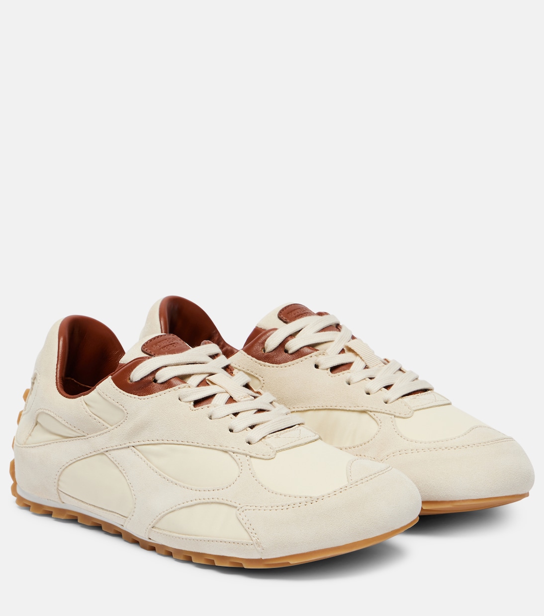 Кроссовки Orbit Flash с отделкой из замши Bottega Veneta, Sea Salt/Caramel