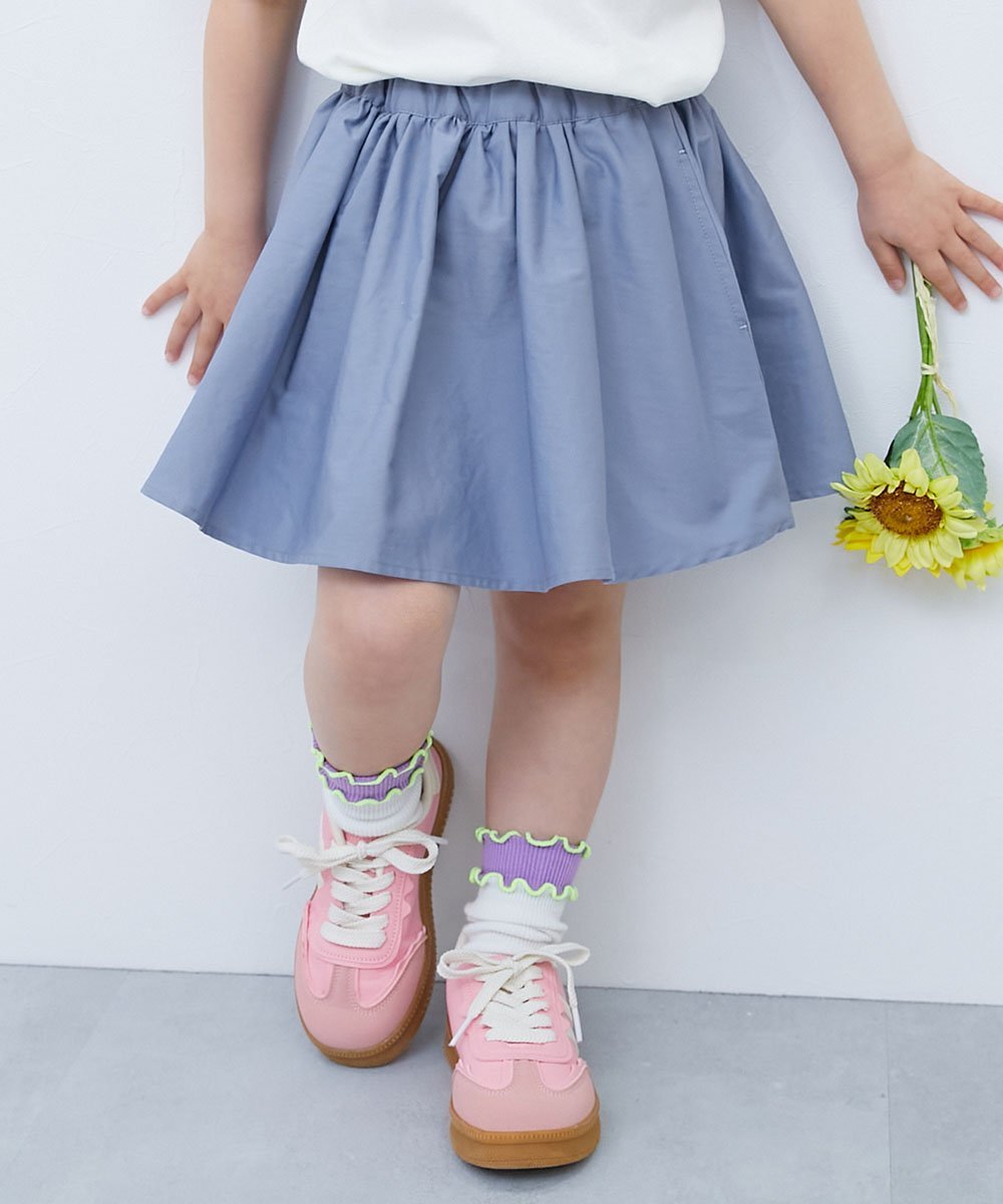 Объемная юбка с мягкими сборками мини Devirock, Soft Blue