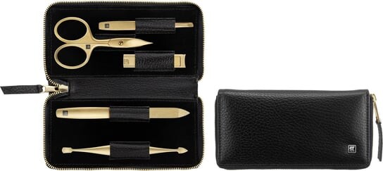 

Маникюрный набор — черный кожаный футляр, 5 предметов — черный Zwilling Twinox Gold Edition, Zwilling Beauty