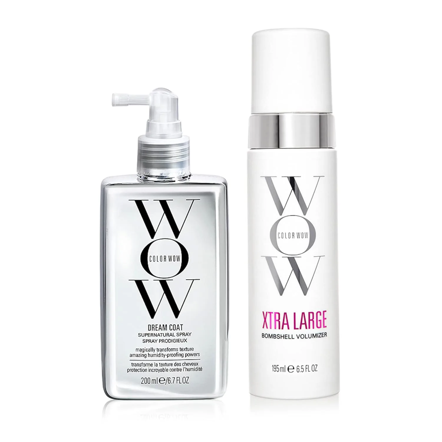 Набор для долговременной укладки COLOR WOW - XTRA LARGE Volumizer и спрей DREAM COAT против пушистости с термозащитой