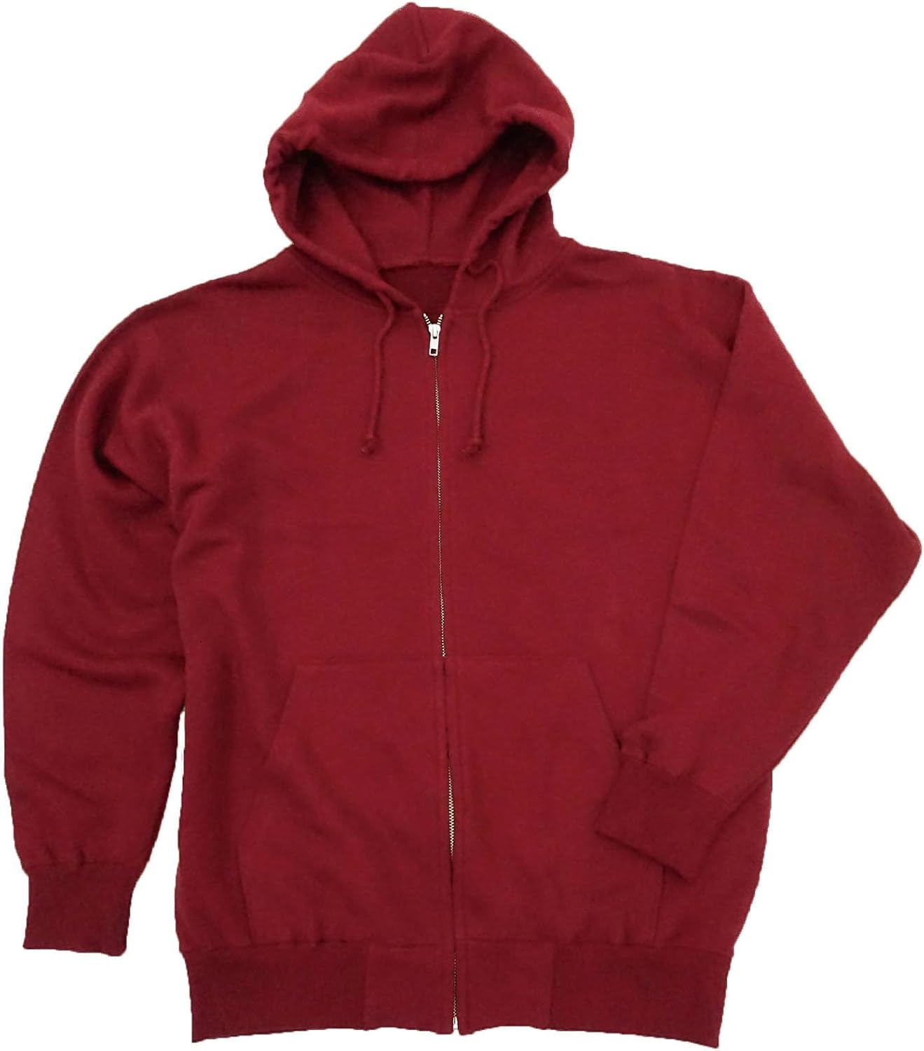 

Толстовка с капюшоном LifeMax, 283 г, на молнии (с подкладкой), красный/бордовый
