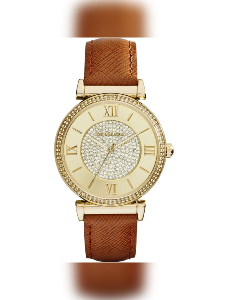 

Michael Kors Женские часы коричневого цвета, кожаный ремешок, модель: MK2375 Catlin Lady
