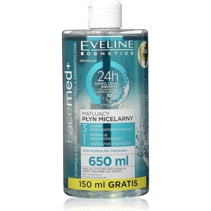 

Матирующая мицеллярная жидкость Facemed 3-в-1, 650 мл, Eveline Cosmetics