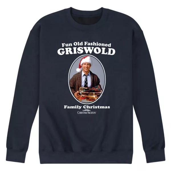 

Мужская флисовая толстовка в винтажном стиле National Lampoon's Christmas Vacation Licensed Character, синий