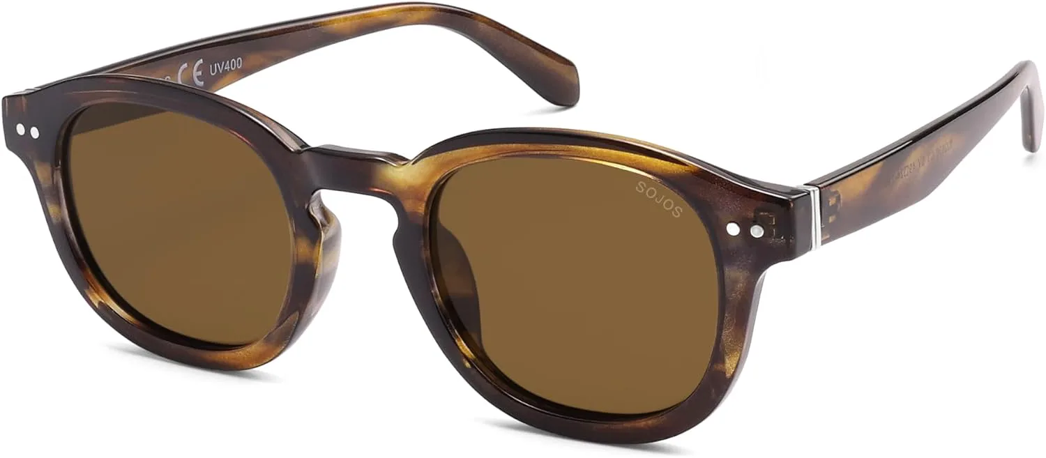 

Солнцезащитные очки SOJOS в стиле ретро-винтаж с поляризацией для женщин и мужчин, классические квадратные солнцезащитные очки Panto SJ2626, Dark Green/Cold Brown