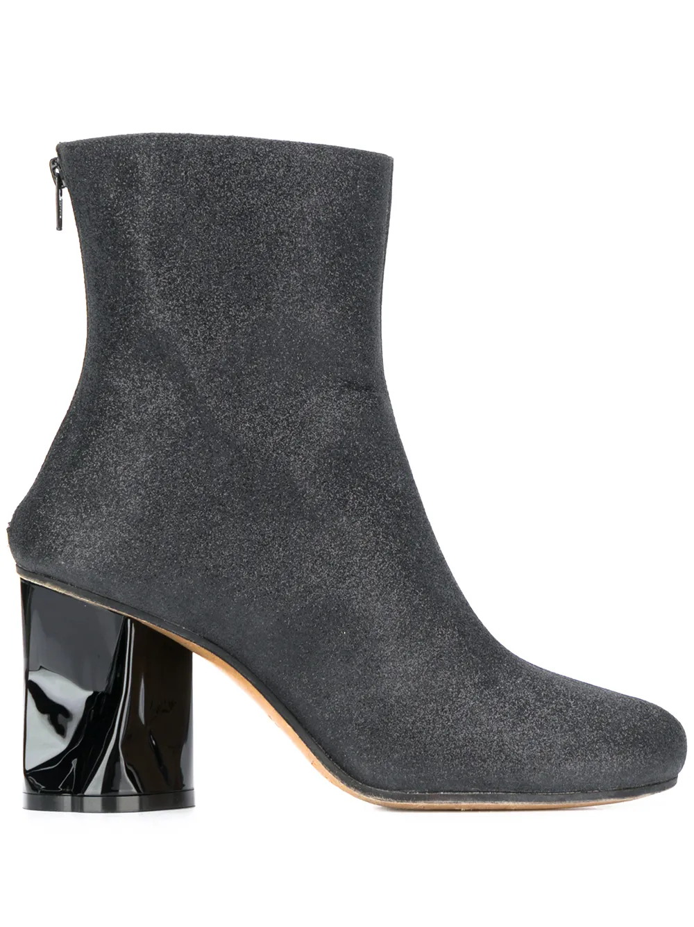 Ботильоны на скульптурном каблуке MAISON MARGIELA, черный