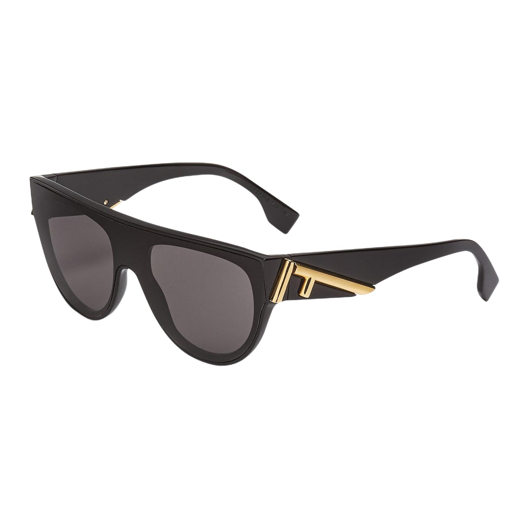 

FENDI Ацетатные квадратные солнцезащитные очки женские черные, Black