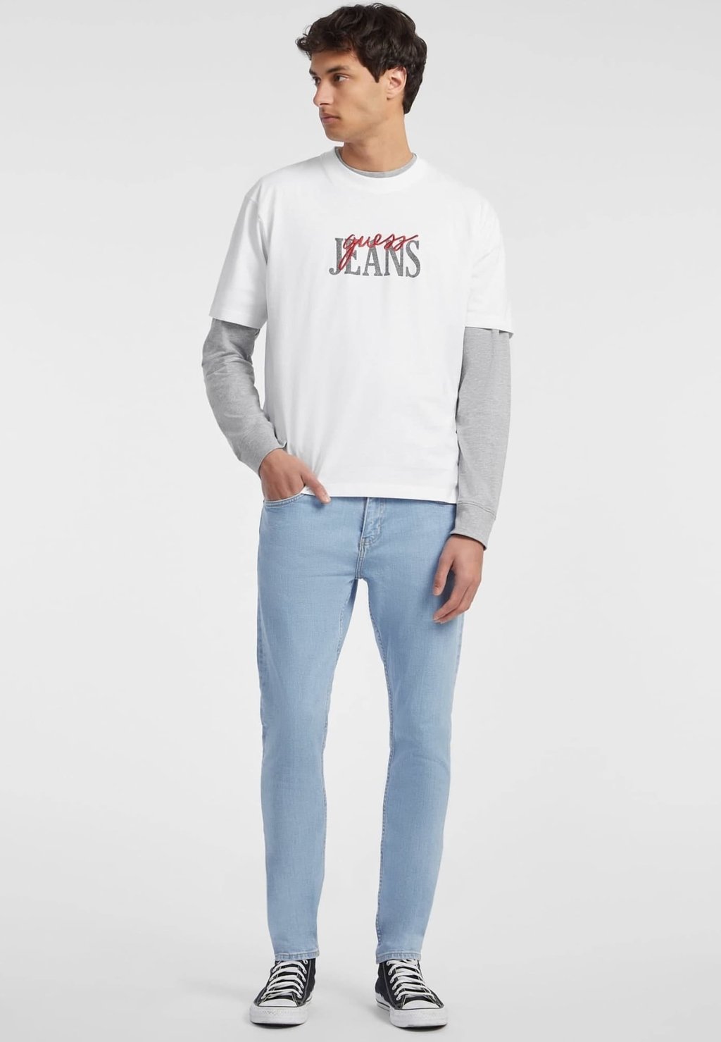 

Футболка с принтом TEE Guess Jeans, белый