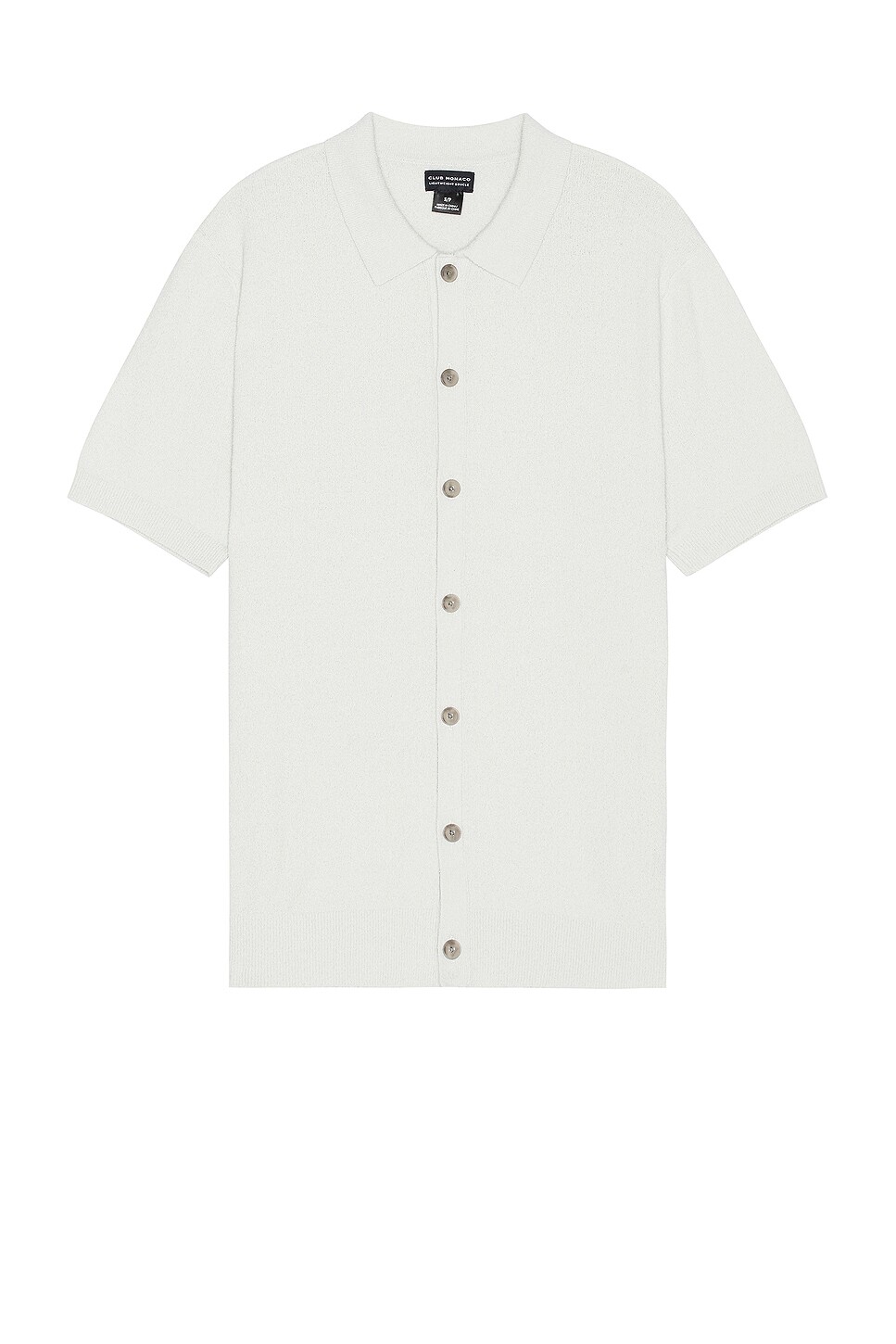 

Рубашка из микро-букле с короткими рукавами Club Monaco, синий