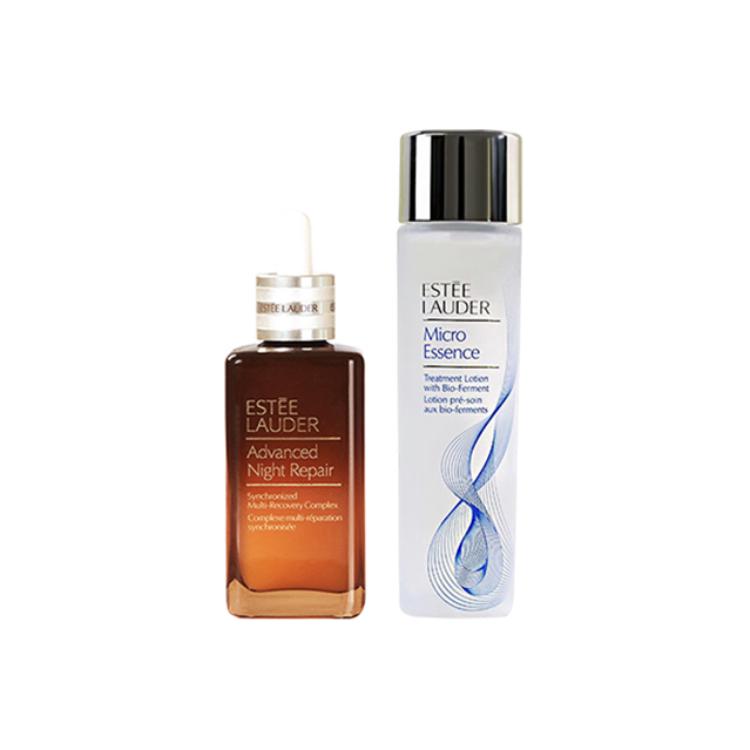 Advanced Night Repair Original Skincare Двухкомпонентный набор для увлажнения, питания и сужения пор ESTEE LAUDER, Two-Piece Set: Original Serum New Version 200ml+Special Moisturizing коричневый Bottle Serum 50ml — фото 2