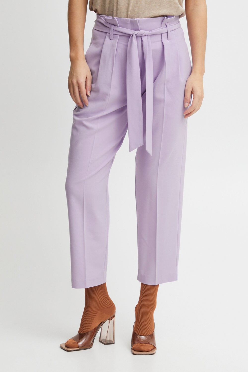 

Брюки b.young Stoffhose BYDANTA BELT PANTS 20812656, розовый