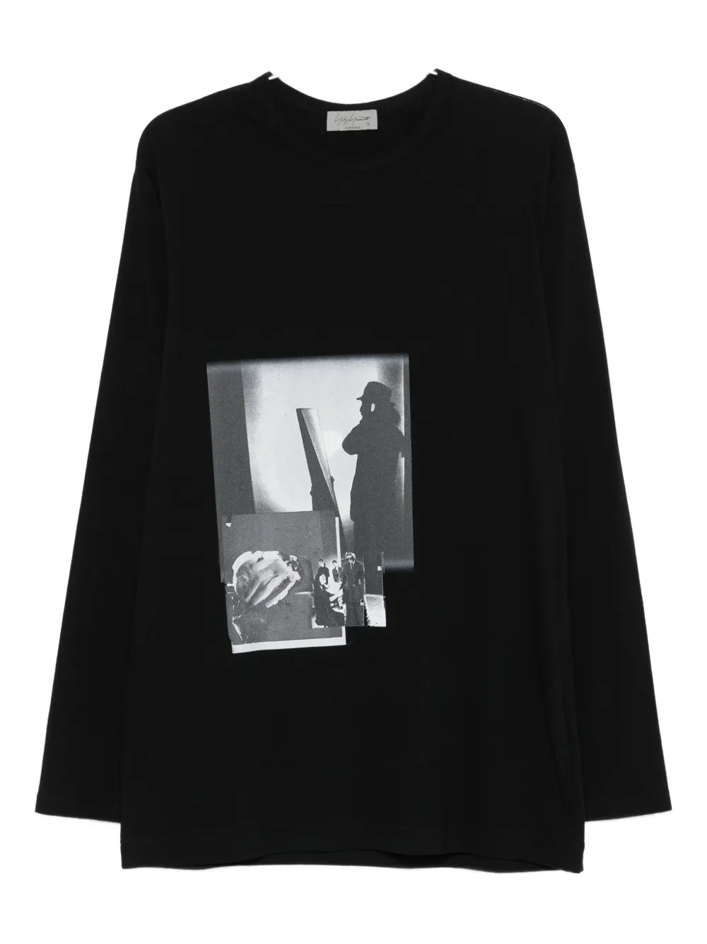 

Футболка с длинным рукавом и графическим принтом Yohji Yamamoto, черный