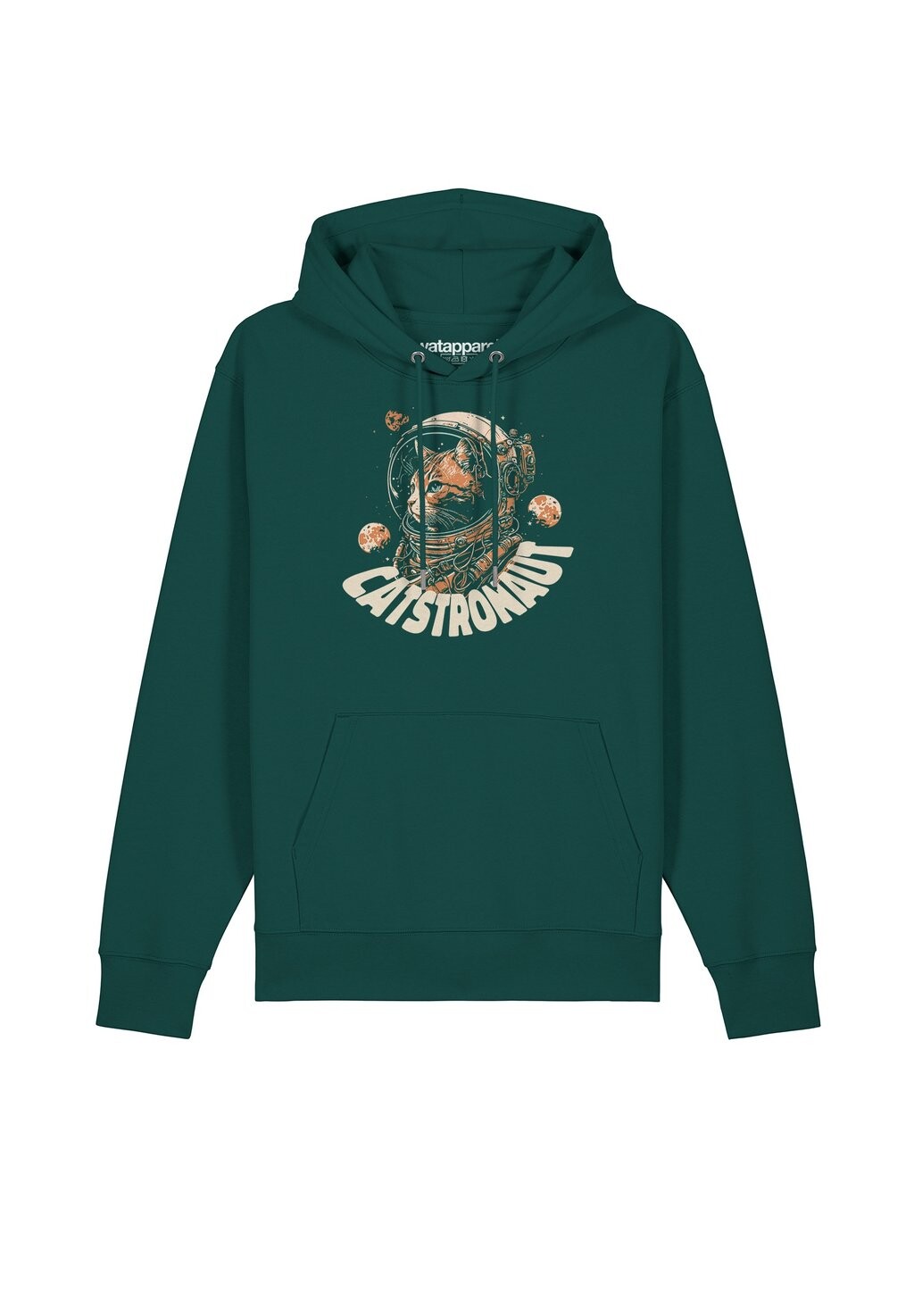 

Толстовка с капюшоном CATSTRONAUT watapparel, темно-зеленый