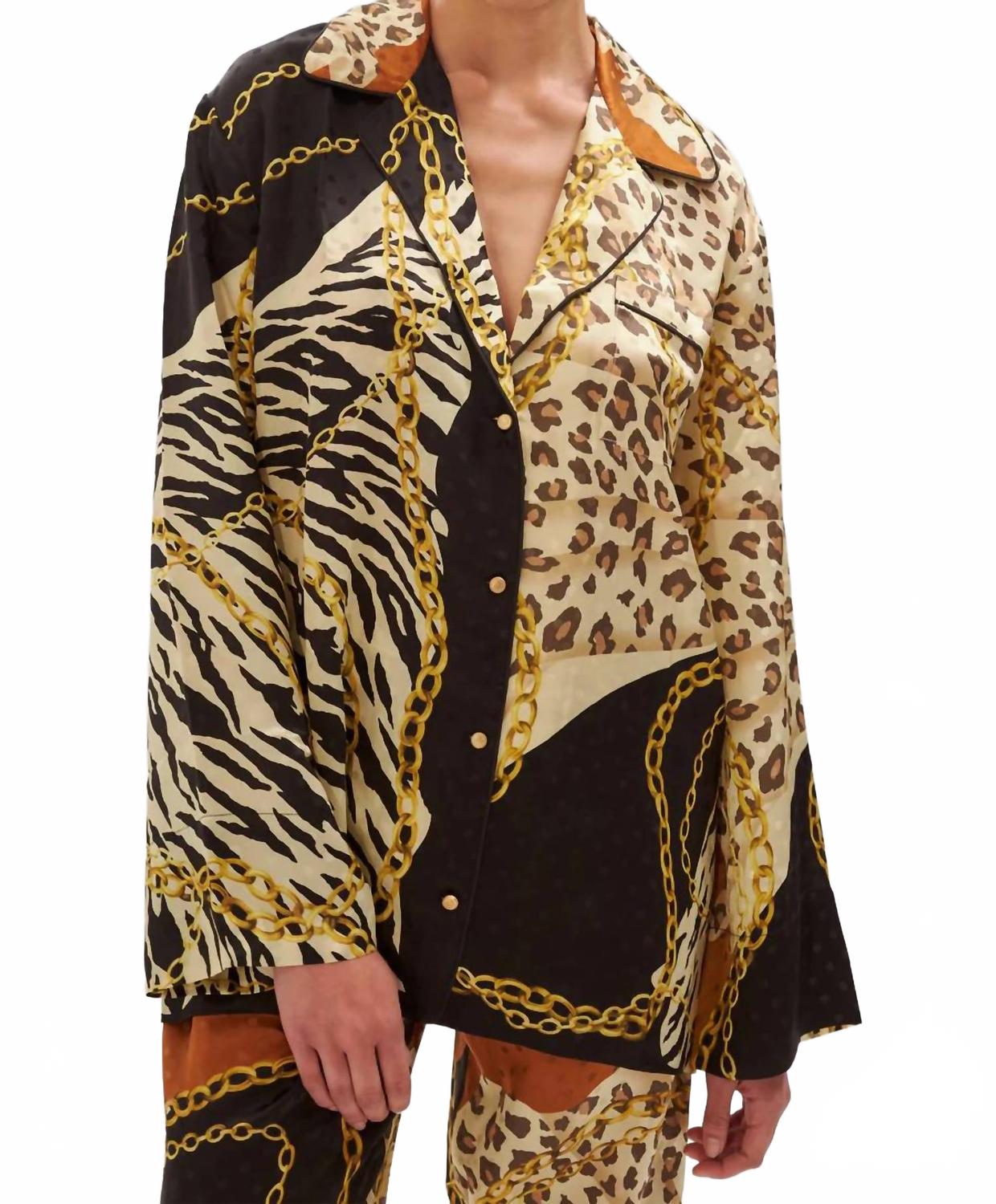 

Топ Valentina Animal-Chain Print, цвет «гепард» RONNY KOBO, Cheetah