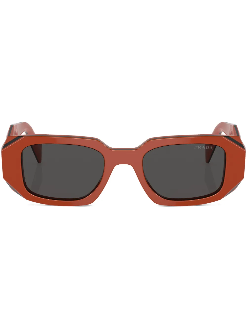 

Солнцезащитные очки в прямоугольной оправе Prada Eyewear, оранжевый