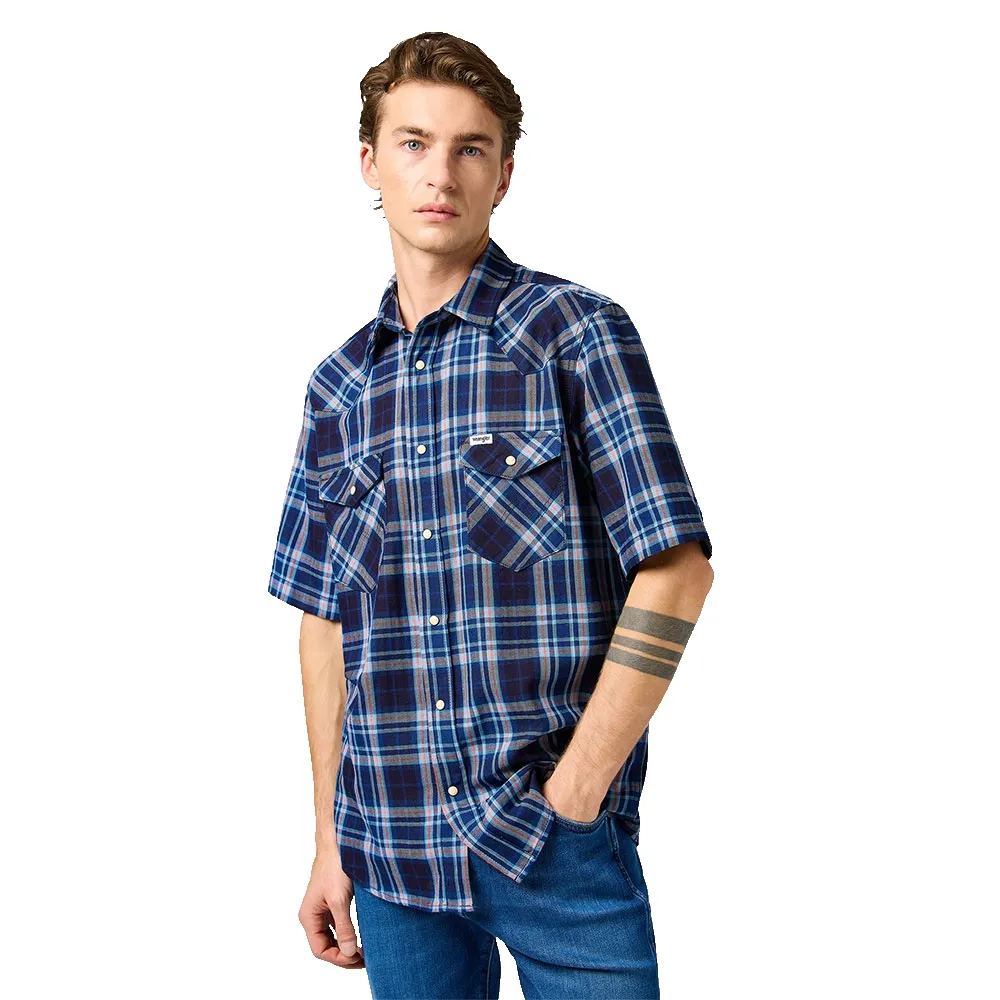 

Рубашка с коротким рукавом Wrangler Western, синий