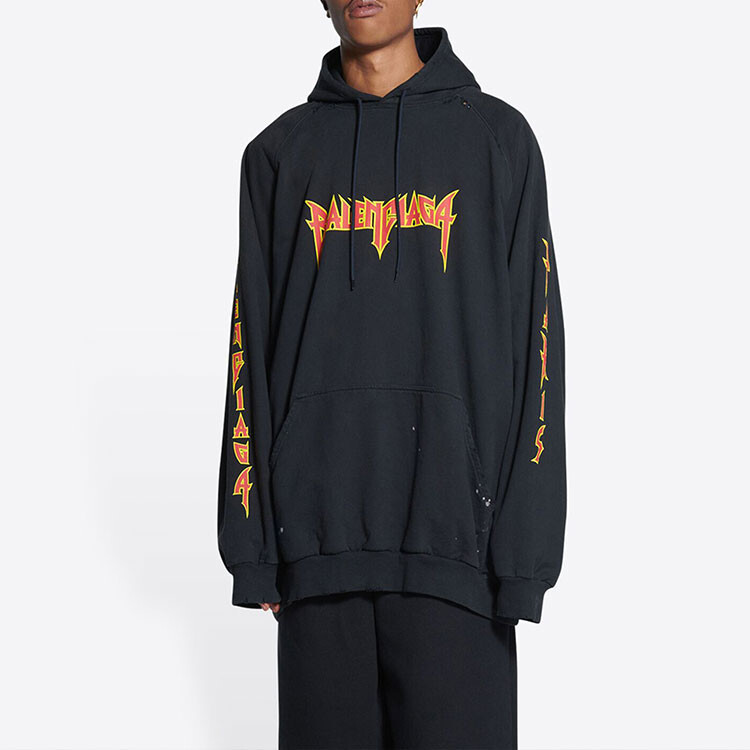 Толстовка мужская Balenciaga Oversized, черный — фото 3