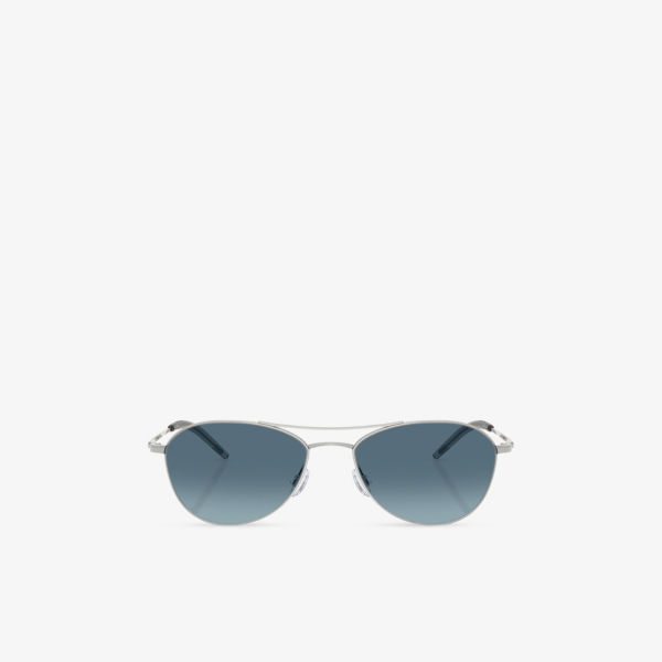 

Солнцезащитные очки Oliver Peoples "авиаторы" стальные, серебряный