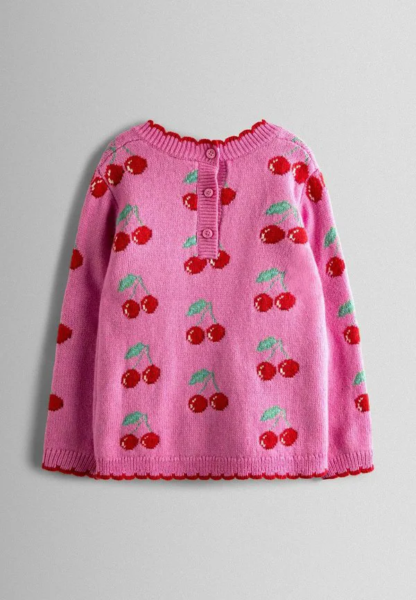 Джемпер с круглым вырезом и интарсией, стандартного кроя. Jojo Maman Bébé, Fucshia Pink — фото 2