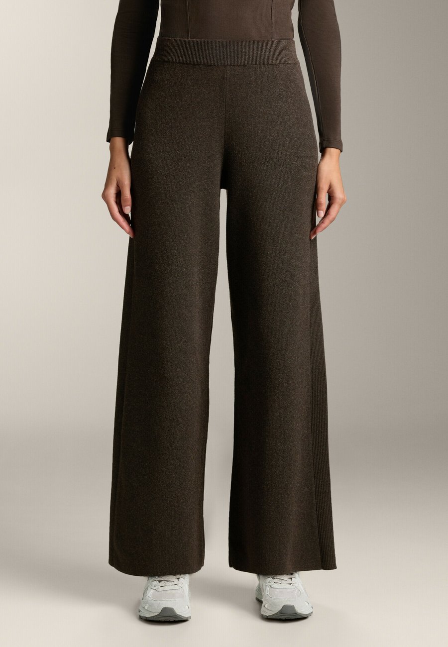 

Брюки OYSHO STRAIGHT-LEG KNIT WITH SIDE RIB, Brown