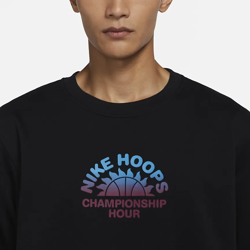 Повседневная спортивная одежда Unisex Crew Neck Moderate Nike, clothing set (черный top+серый pants) — фото 4