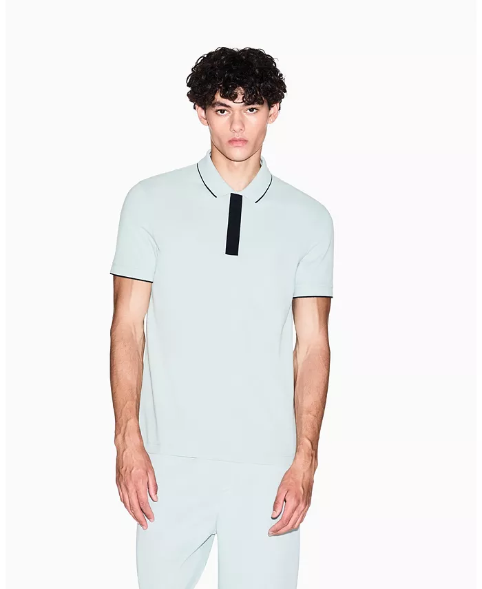 

Мужская поло с логотипом из репсовой ленты A|X Armani Exchange, синий