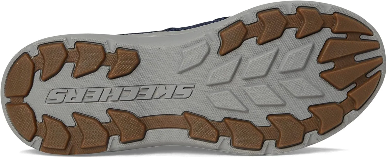 Мужские лоферы Skechers USA Pollard - Wilfred Dual Gore Moc Toe Slip-Ins, темно-синий — фото 3