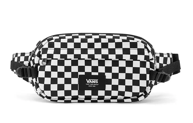 

Vans Сумка через плечо из полиэстера, поясная сумка, обычная, унисекс, черно-белая