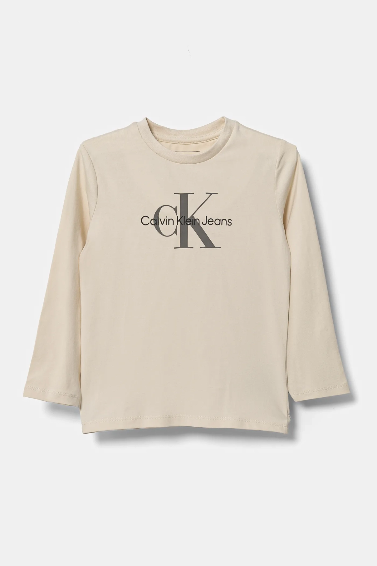 

Детская футболка с длинными рукавами Calvin Klein Jeans, бежевый