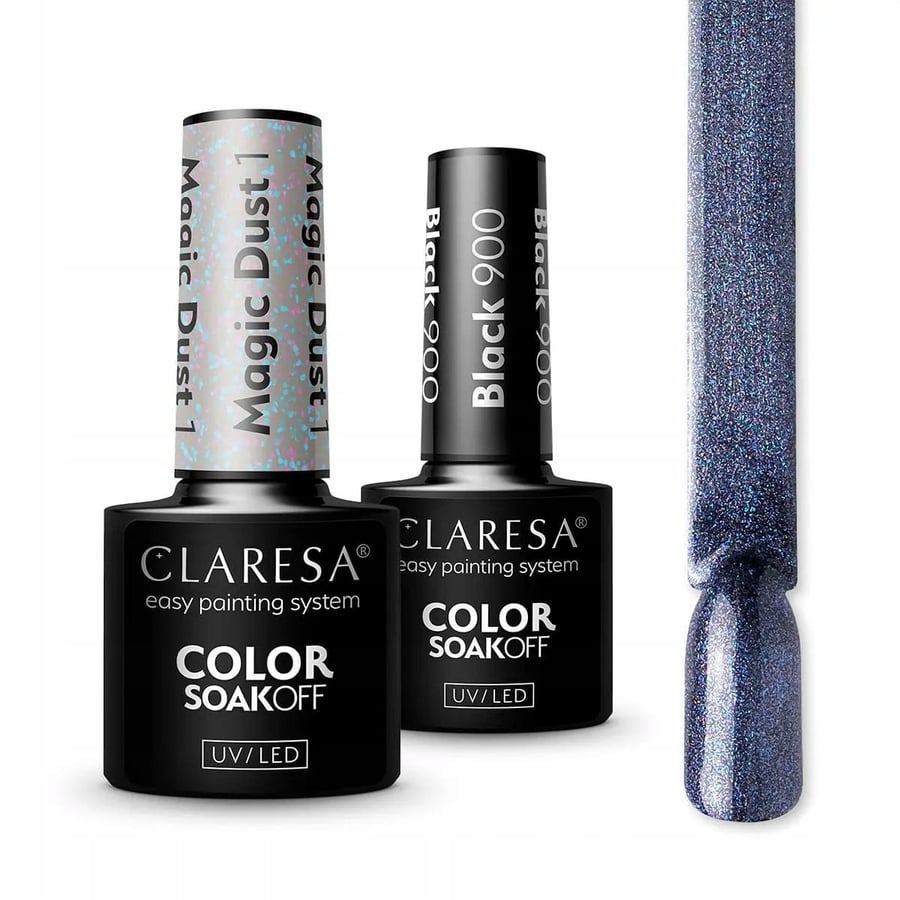 

Claresa Набор из двух гибридных лаков MAGIC DUST 1 + BLACK 900
