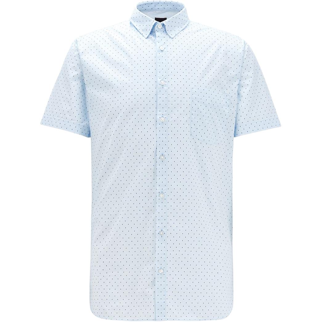 

HUGO BOSS Мужская рубашка светло-голубого цвета