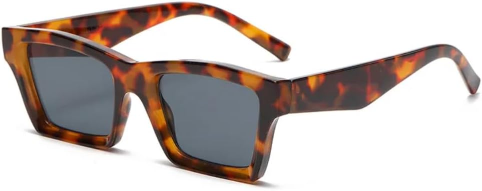 

Солнцезащитные очки с защитой UV400 | Маленькая оправа, линзы конфетного цвета | Для женщин и мужчин, для занятий спортом на открытом воздухе и вождения DSVIGF, Leopard Gray C5