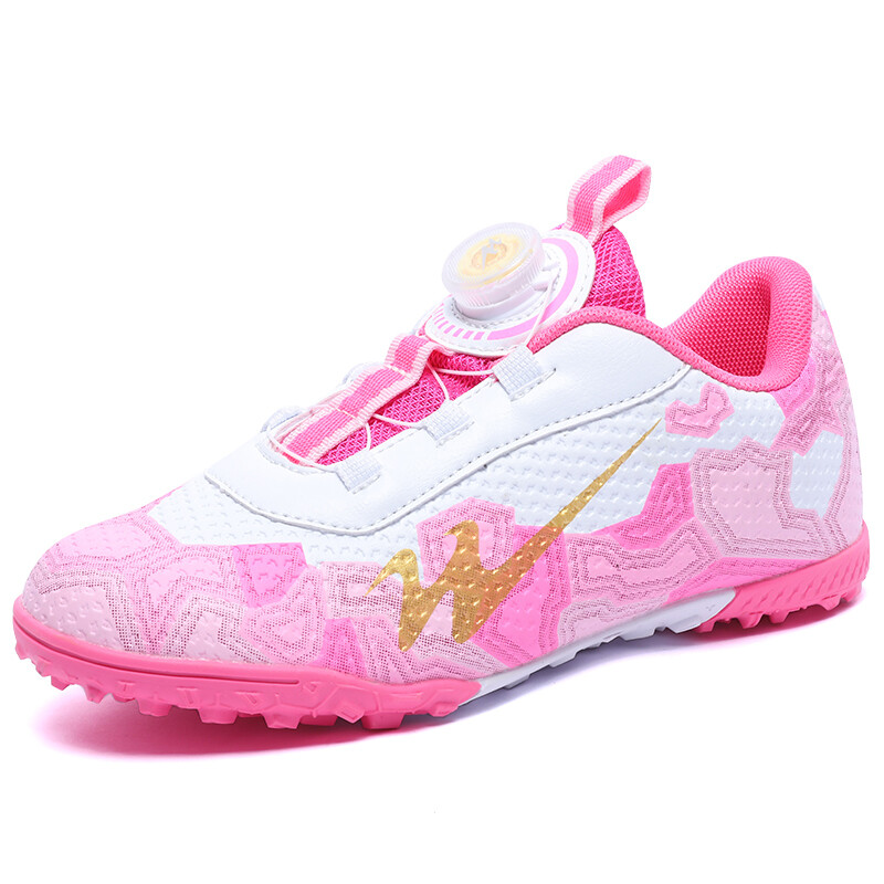 Детские футбольные бутсы Kids Low-top Белые/розовые Binary, розовый — фото 2