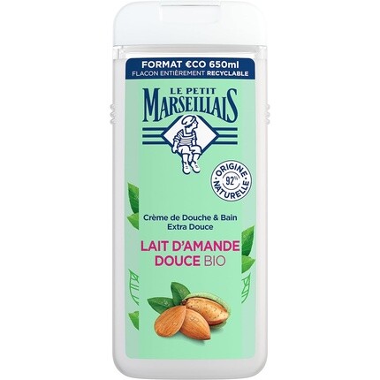 

Le Petit Marseillais Экстранежный крем для ванны и душа, органическое молоко со сладким миндалем, 650 мл