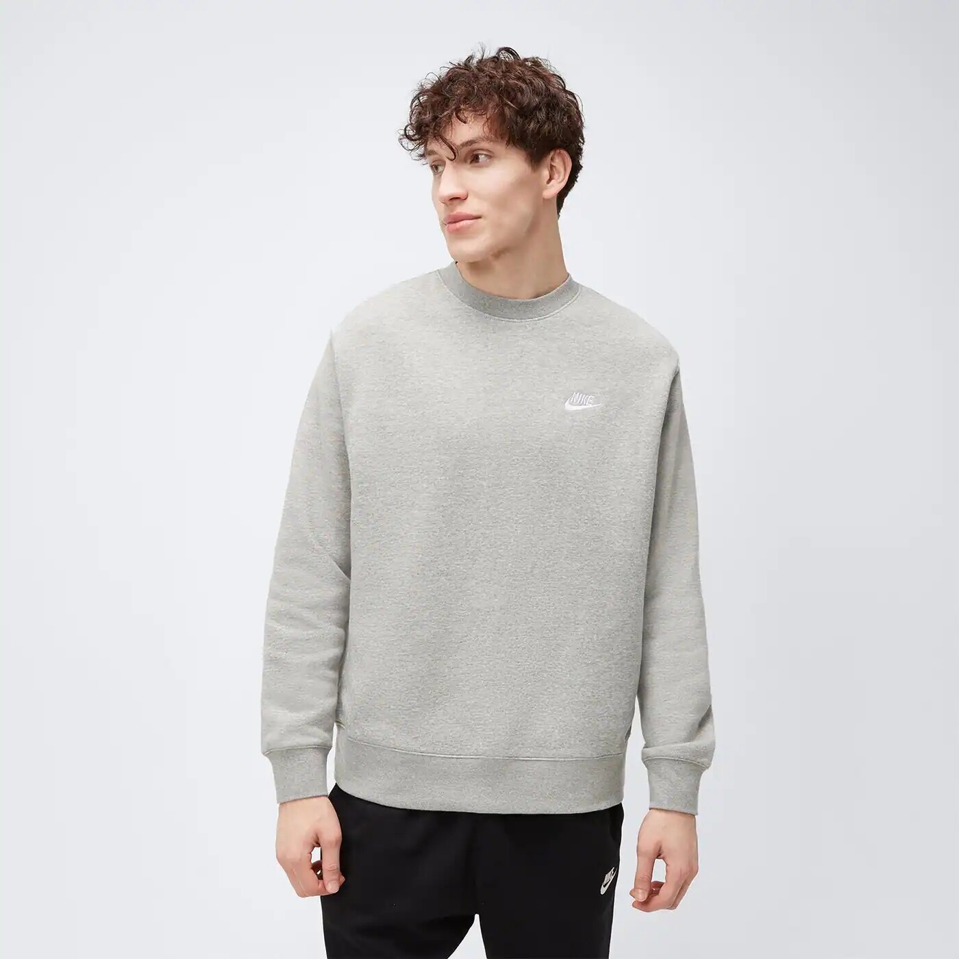 Толстовка флисовая Nike SportWear Club, серый — фото 3