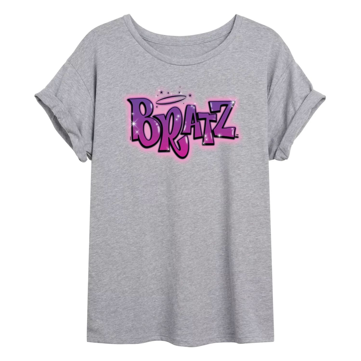 

Струящаяся футболка с логотипом Bratz Airbrush для юниоров Licensed Character, серый