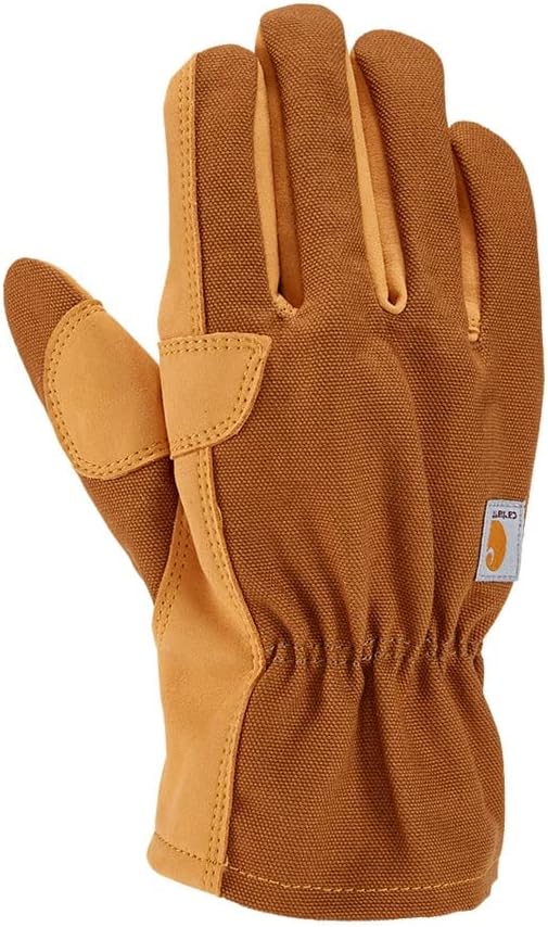 

Carhartt Women's GW0793W женские перчатки с открытой манжетой из утиной кожи и синтетической кожи, Carhartt Brown