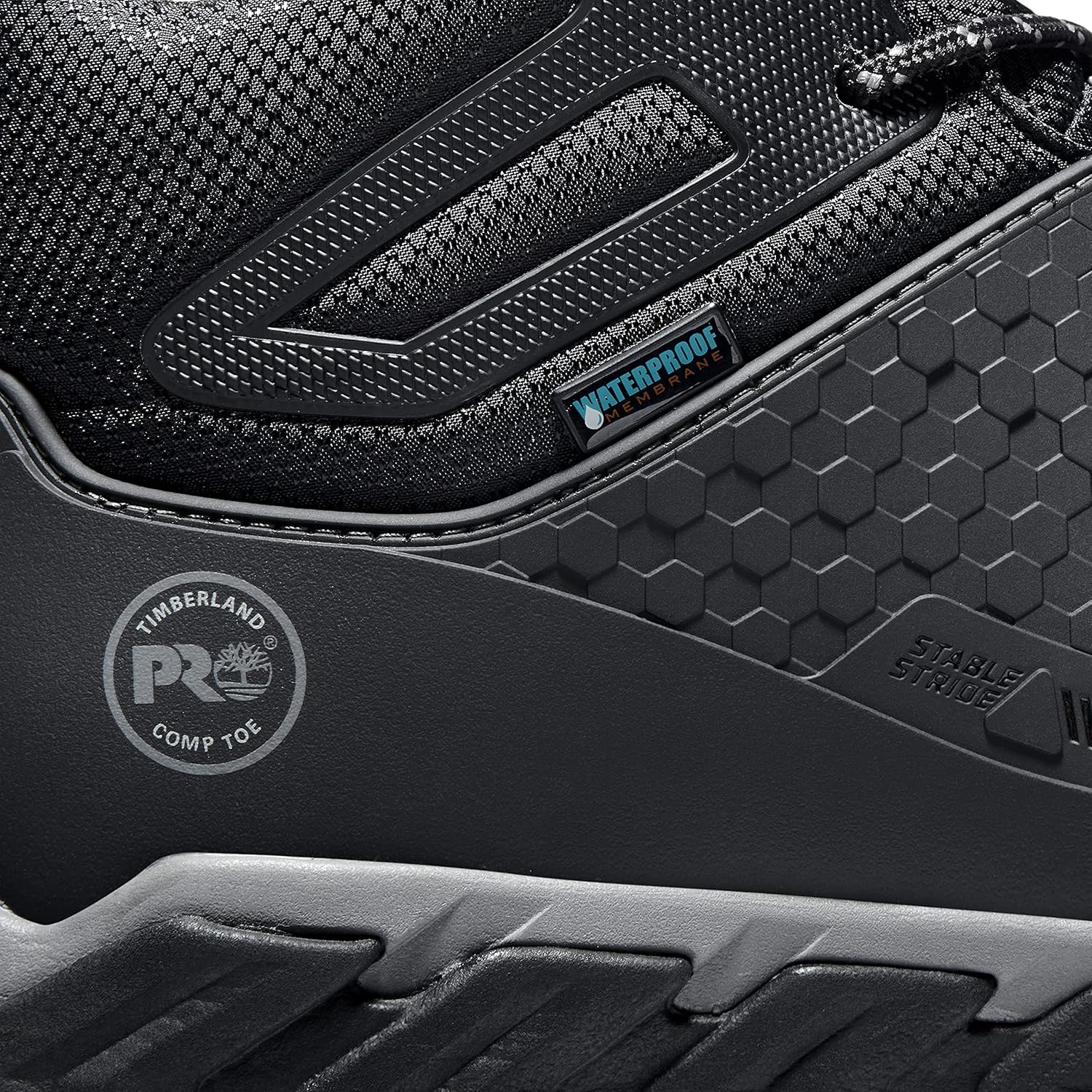 Мужские водонепроницаемые рабочие ботинки Timberland PRO Ridgework Composite Safety Toe Industrial Hiker, черные — фото 3