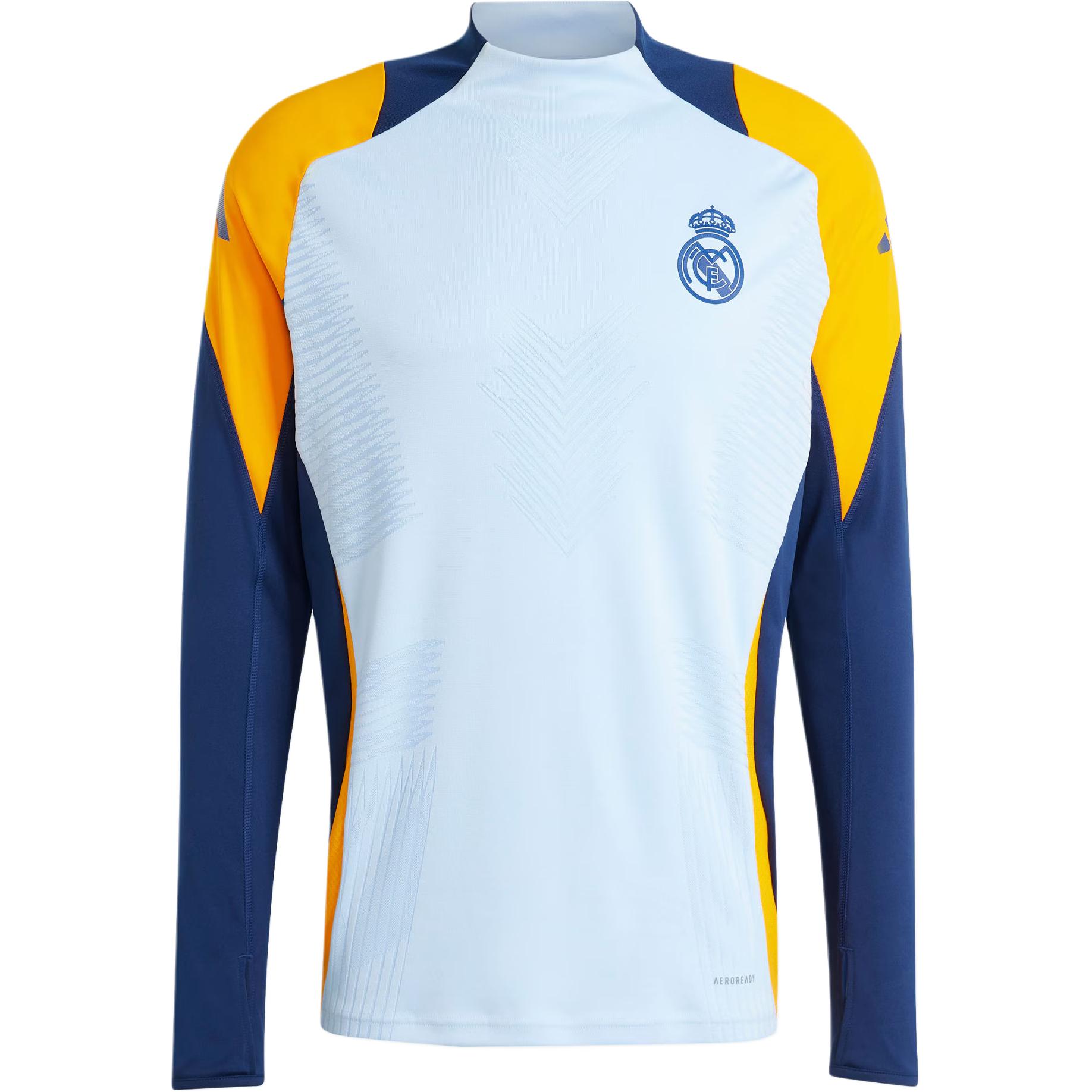 Футболка Real Madrid Tiro 24 мужская глянцевая синяя Adidas — фото 2