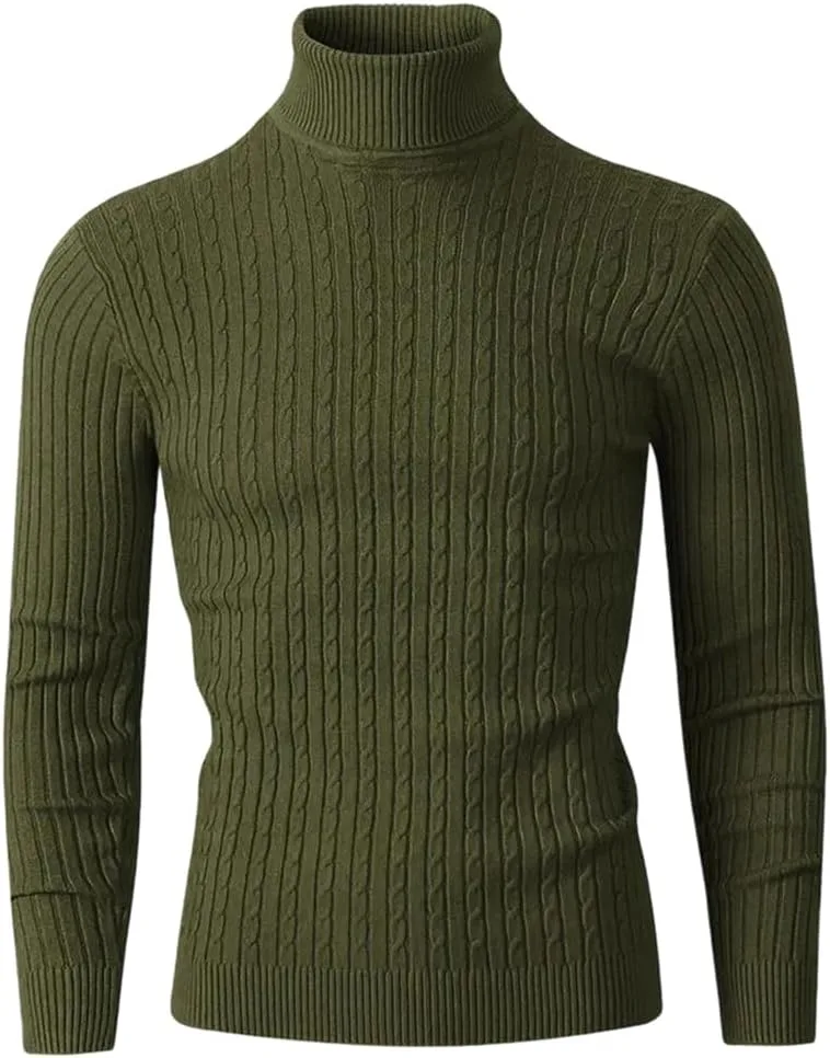 

Мужской зимний водолазный свитер Casual Slim Fit