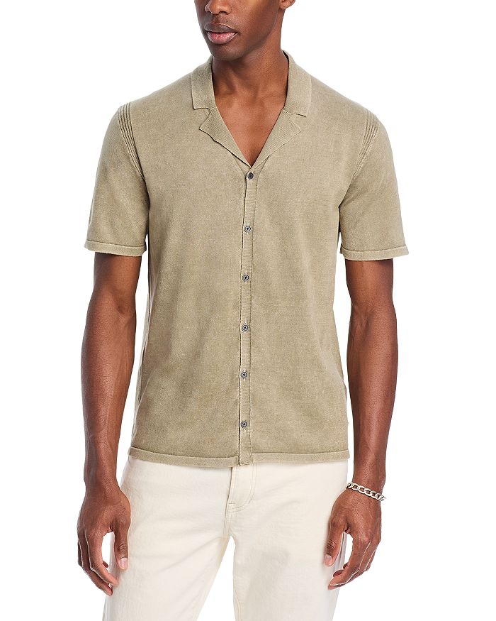 

Рубашка Carter Regular Fit с коротким рукавом John Varvatos, коричневый/бежевый