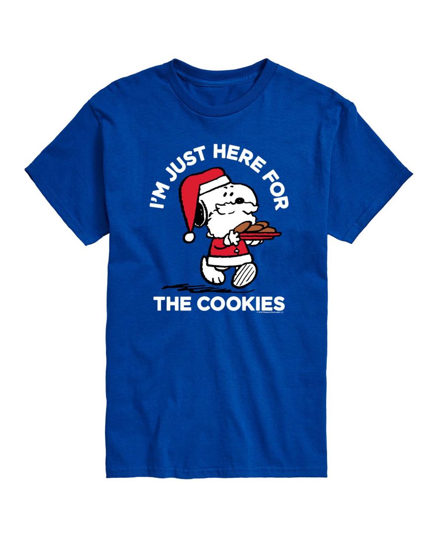 

Мужская футболка с коротким рукавом Peanuts Santa Snoopy I'M Just Here for the Cookies AIRWAVES, Royal blue, Синий, Мужская футболка с коротким рукавом Peanuts Santa Snoopy I'M Just Here for the Cookies AIRWAVES, Royal blue
