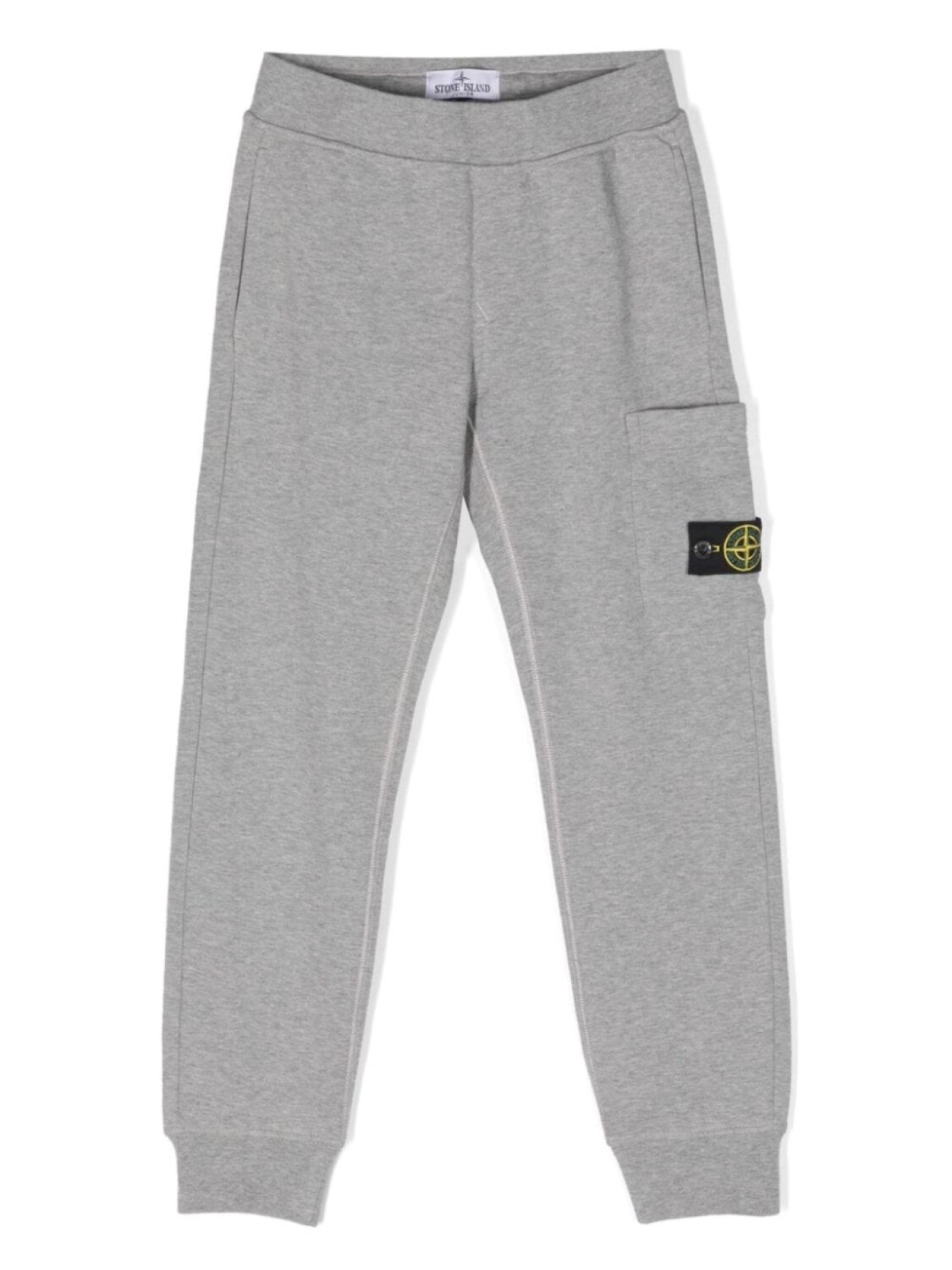 

Stone Island Junior спортивные брюки с нашивкой Compass, серый