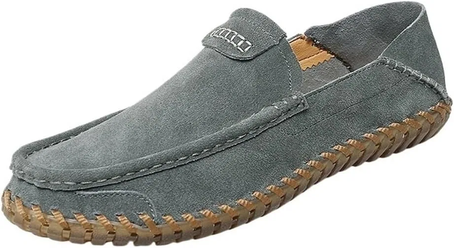 Мокасины из нубука мужские, Classic, Green DHFIRUFSHLO