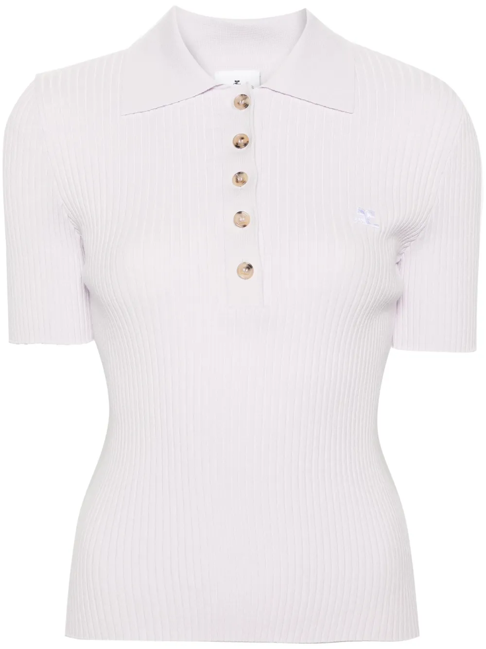 

Рубашка поло Iconic в рубчик Courrèges, фиолетовый