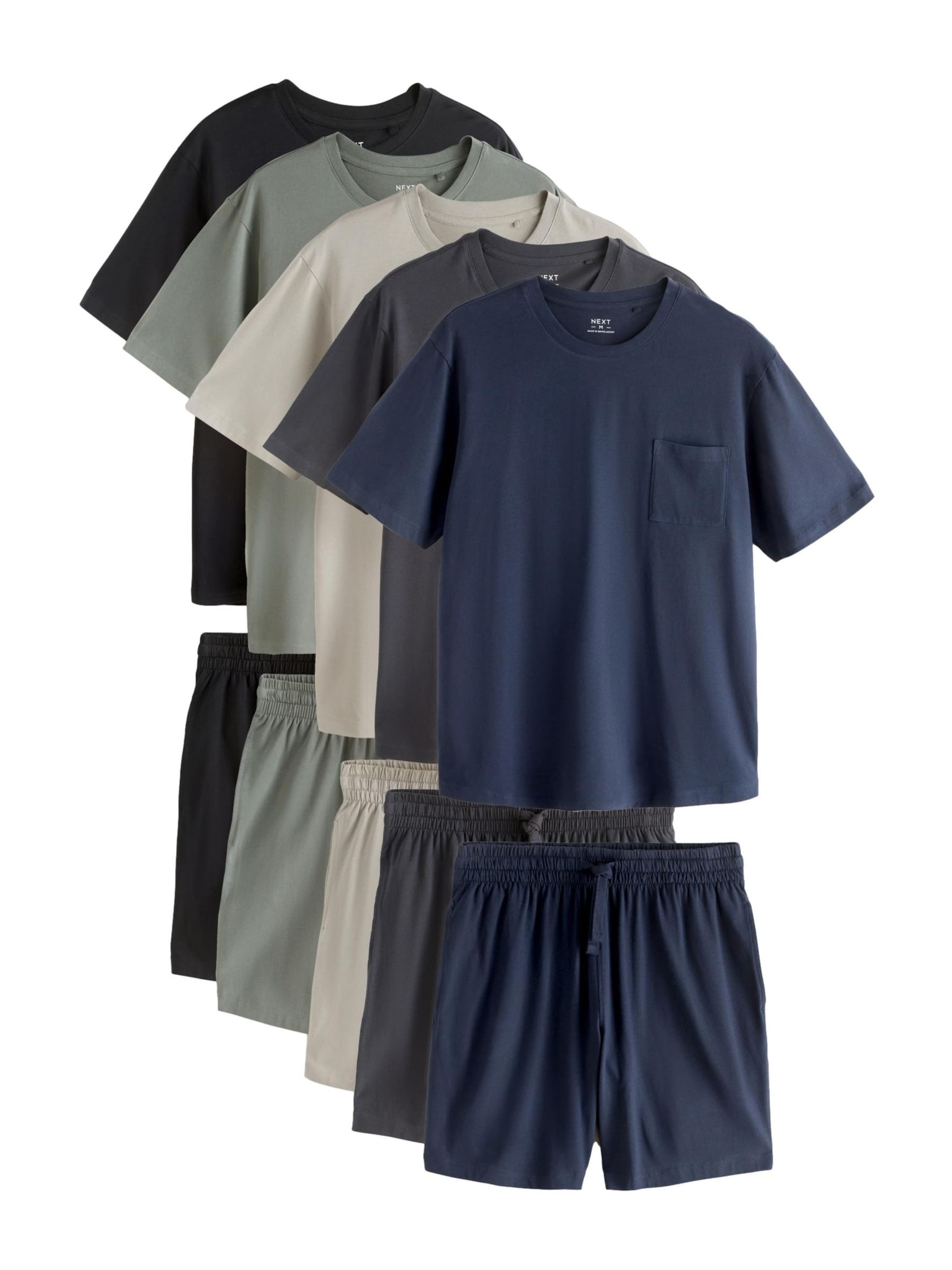 Next Пижама короткая Kitt, Navy, Anthracite, Pastel Green, Black