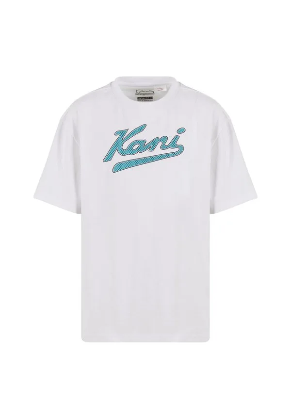 Футболка с принтом пальм в университетском стиле Karl Kani, White