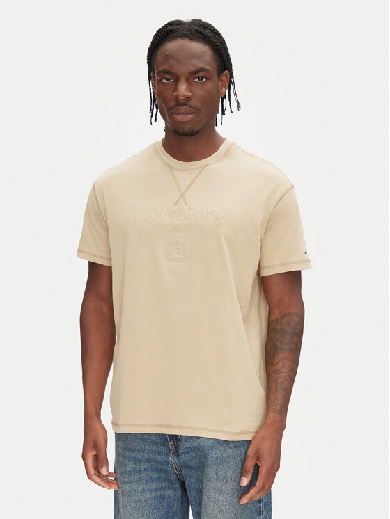 

Футболка свободного кроя Tonal Crest DM0DM20805 Tommy Jeans, бежевый