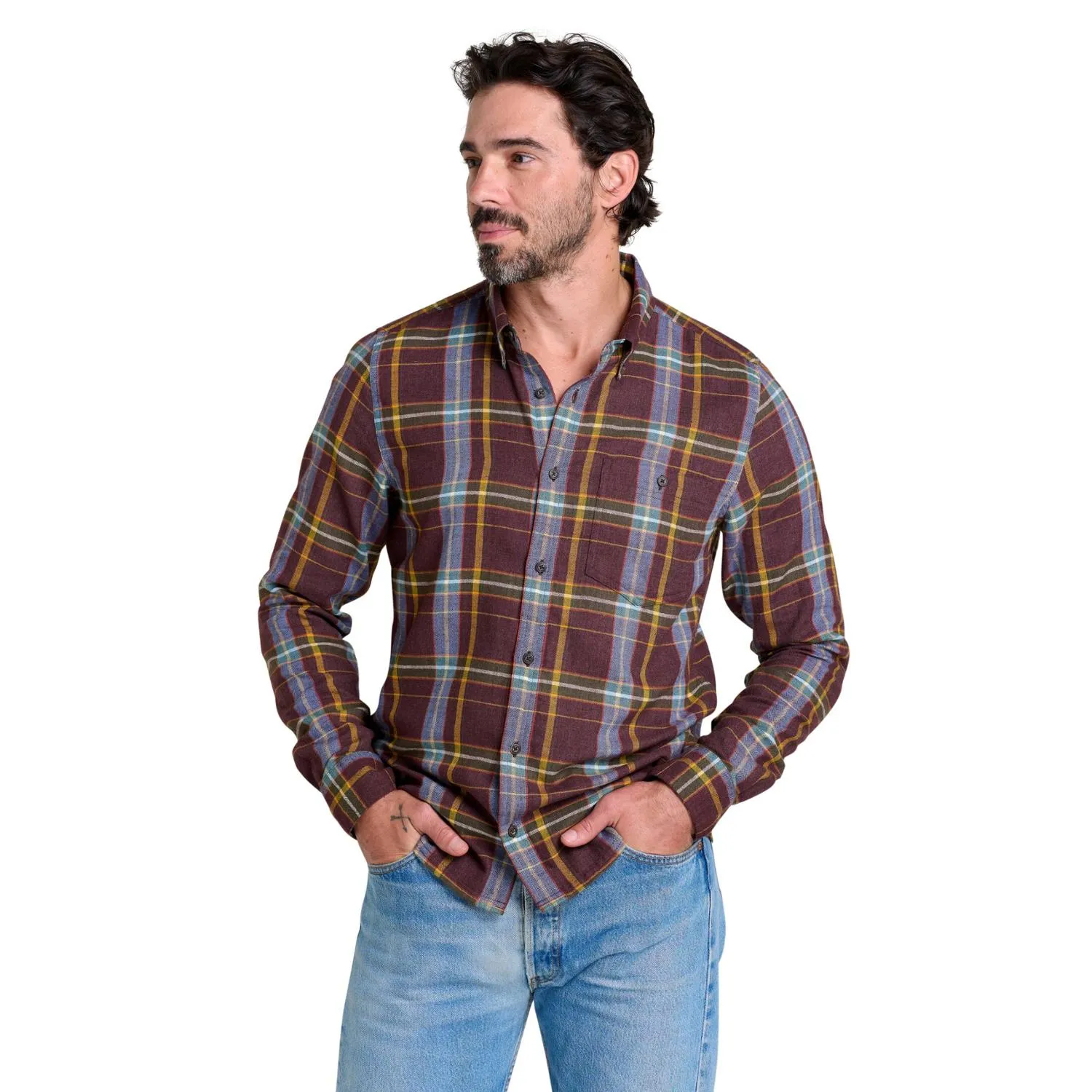 

Рубашка с длинным рукавом Airsmyth - мужская Toad&Co, Carob Multi Windowpane