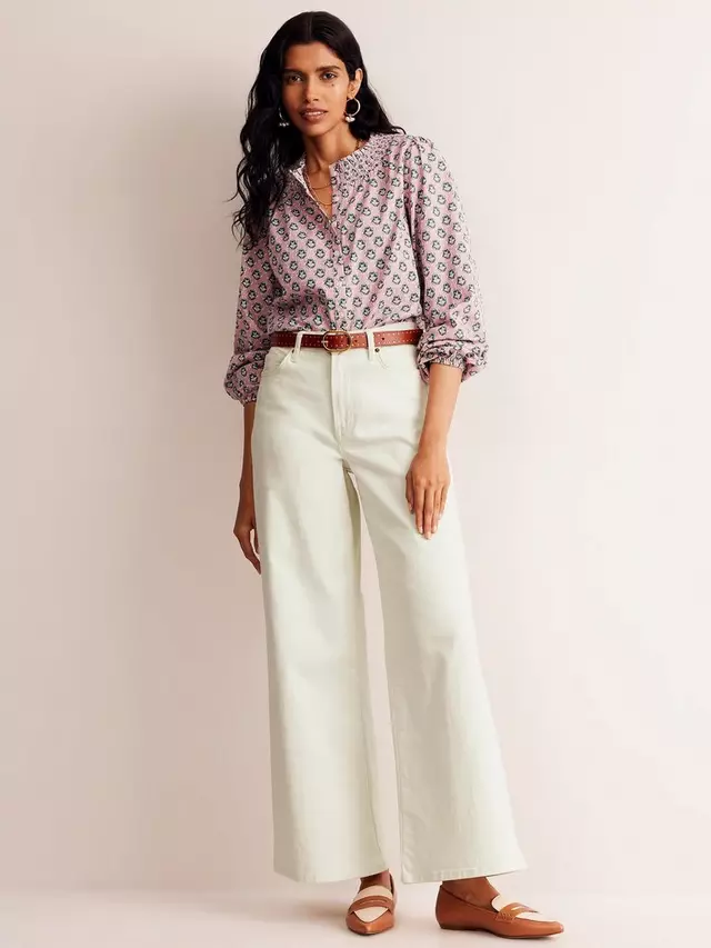 

Джинсы Boden High Rise Wide Leg, экрю